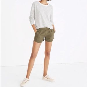 Madewell Pull on Green Shorts